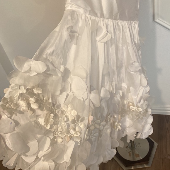 Marchesa Notte little girl floral white flare dress - Picture 3 of 7